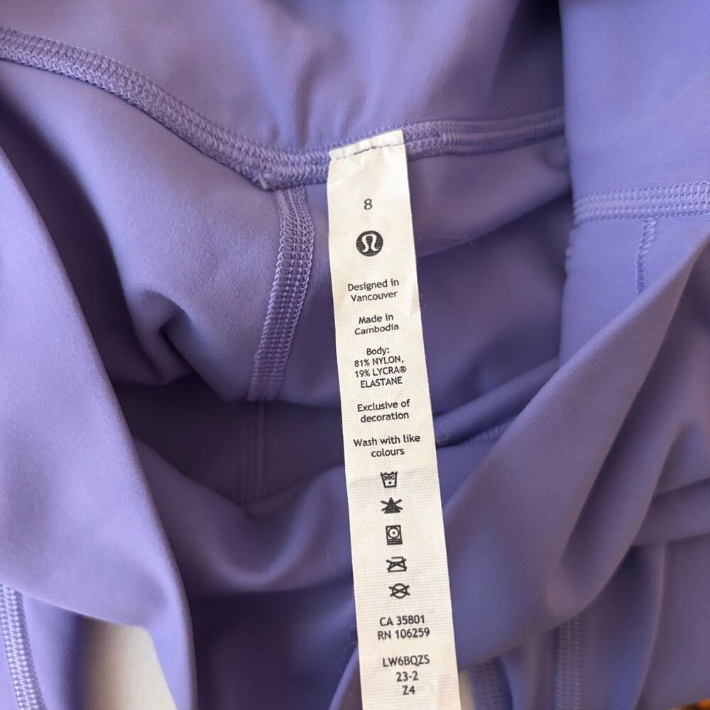 Lululemon Align Leggings Women's 8 High Rise Crop Purple 23" INseam - Picture 6 of 10
